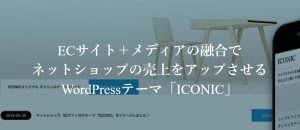 【TCD】ICONIC ワードプレスでのECサイト作りに特化した綺麗なデザインのテーマ！【特徴】